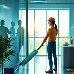 Image of a team cleaning an area for professional execution