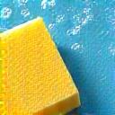 Icon of a cleaning sponge and bubbles for deep cleaning